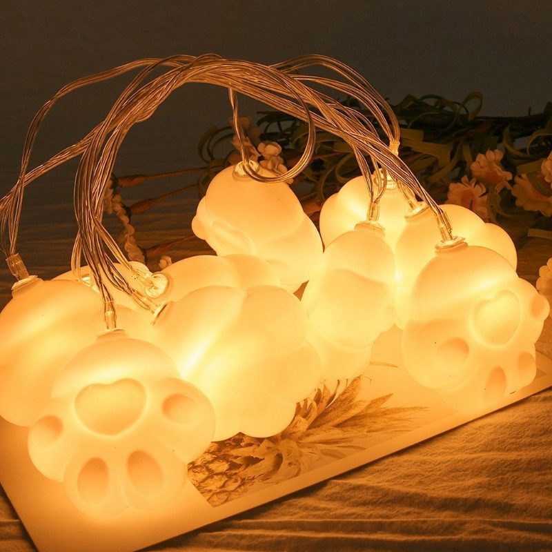 10 Guirlande Lumineuse Décorative En Forme De Griffe De Chat Mignon