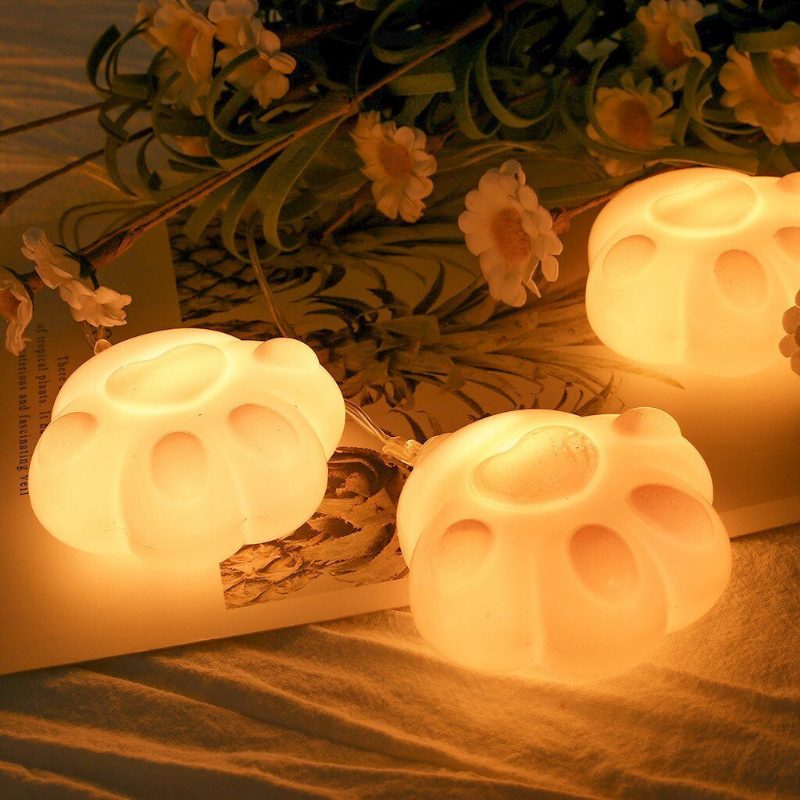 10 Guirlande Lumineuse Décorative En Forme De Griffe De Chat Mignon