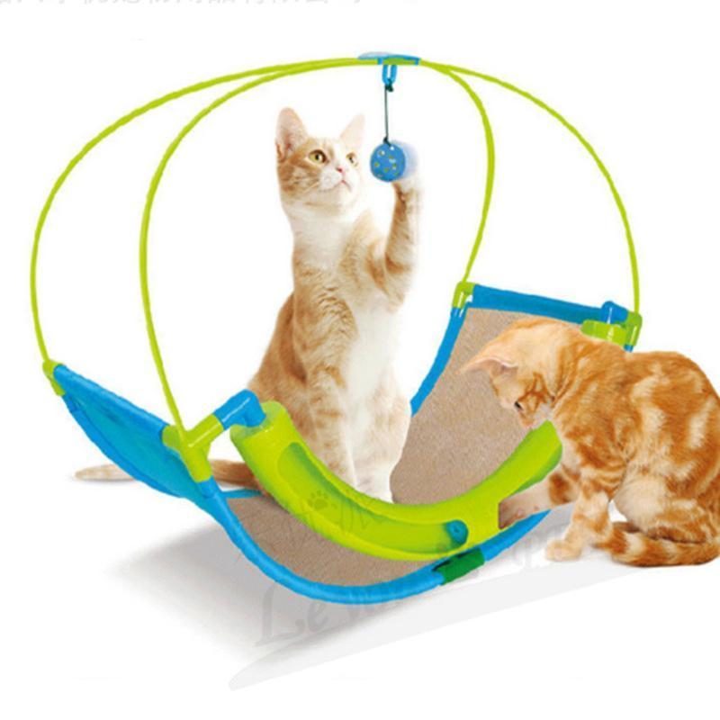 2 En 1 Canapé-lit Berceau D'exercice Avec Jouets De Balle Hamac Jouet Pour Chat