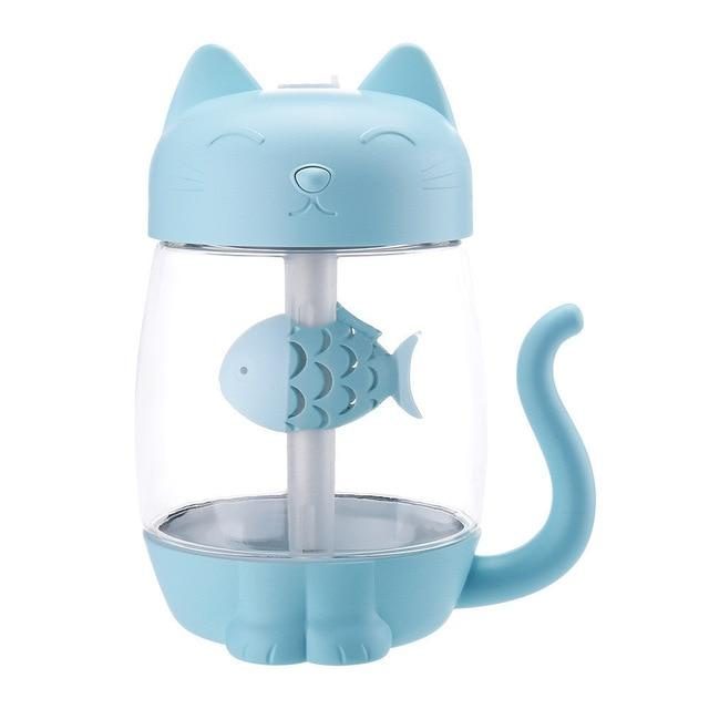 3 En 1 Ventilateur Et Diffuseur De Lampe Aromatique À Led Chat Mignon