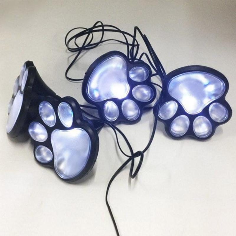 4 Lampes Solaires Pattes De Chat