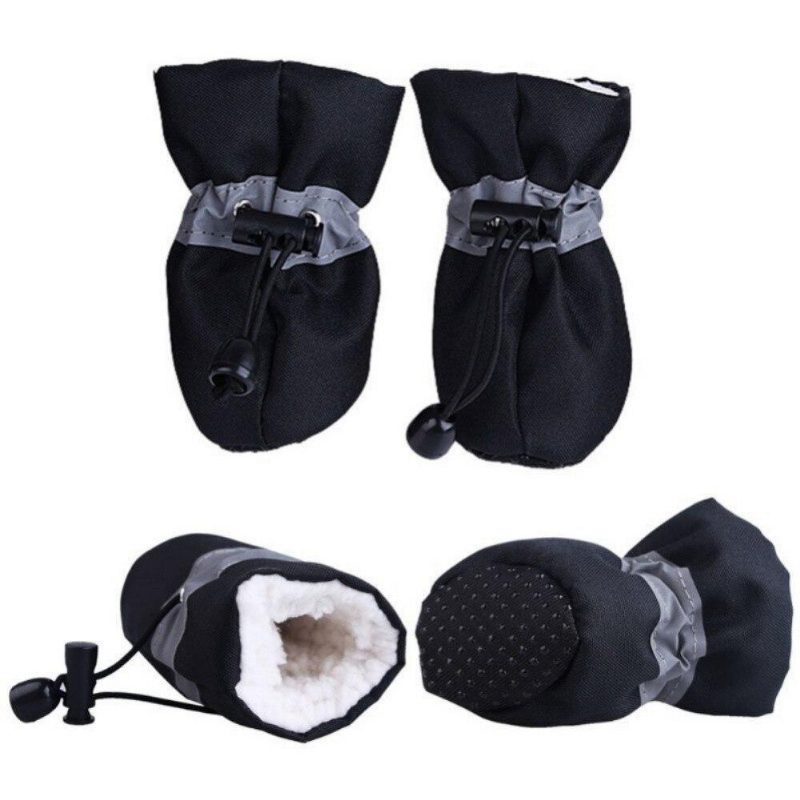 4pcs Chaussures De Pluie Antidérapantes Pour Chien De Compagnie