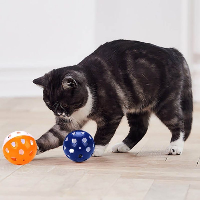 5 Boules De Jouet Pour Chat Avec Anneau