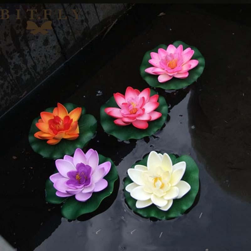 5pcs Fleur Flottante De Nénuphar Artificiel De Lotus