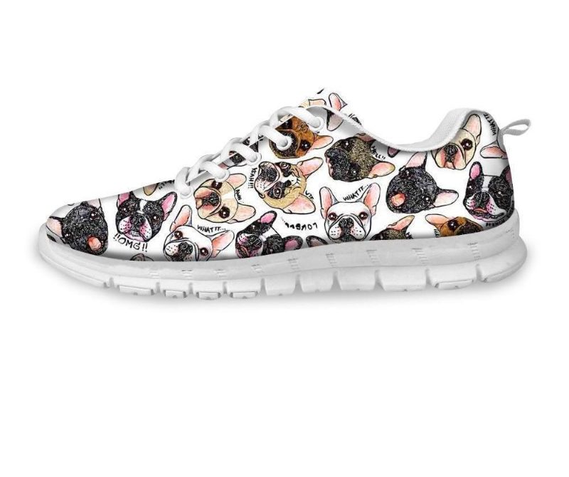 Adorable Chien 3d Imprimé Femmes Toile Chaussures À Lacets