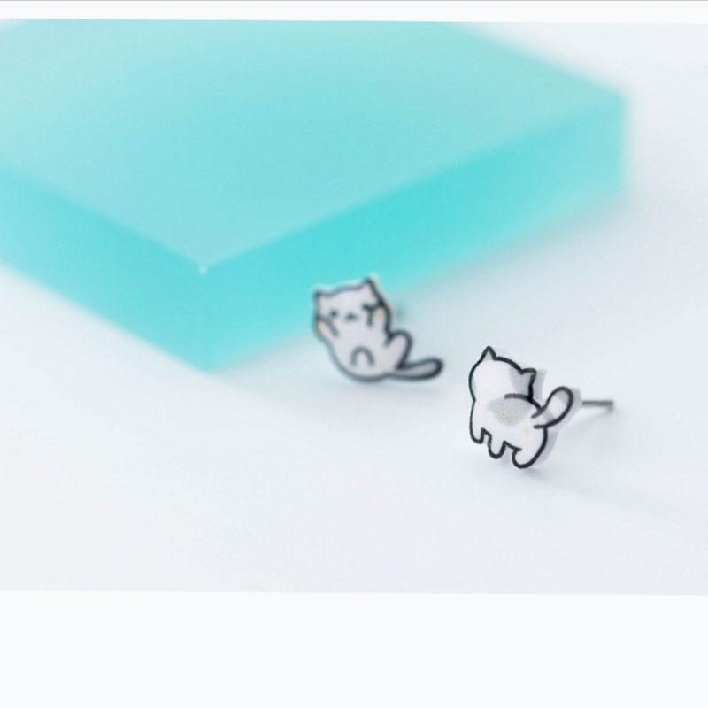 Adorables Boucles D'oreilles Chat Animé