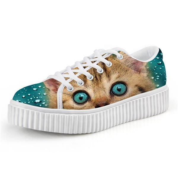 Adorables Chaussures Creepers À Lacets Pour Chat