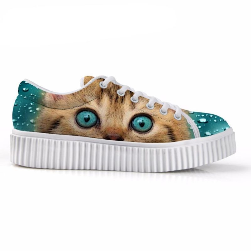 Adorables Chaussures Creepers À Lacets Pour Chat