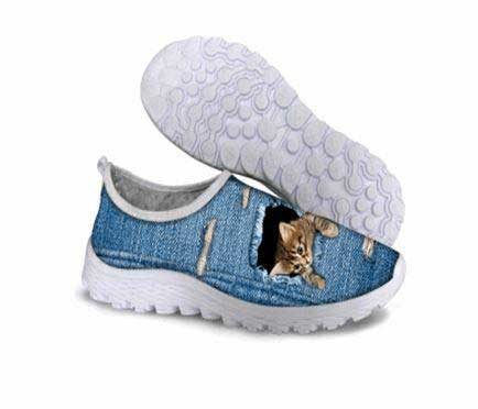 Adorables Chaussures En Maille De Chat Sournois