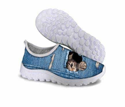 Adorables Chaussures En Maille De Chat Timide