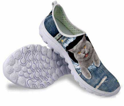 Adorables Chaussures En Maille Pour Chat Imprimant La Langue