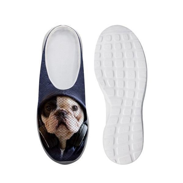 Adorables Chaussures En Maille Sans Lacets Imprimées 3d Cool Dog