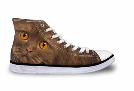 Adorables Chaussures En Toile Imprimées De Chat