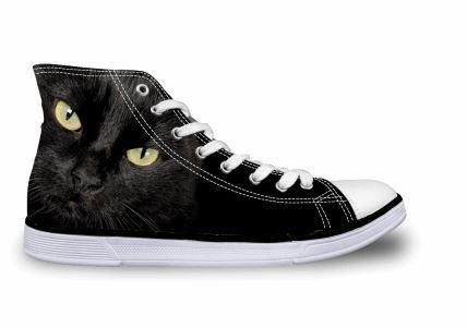 Adorables Chaussures En Toile Imprimées De Chat