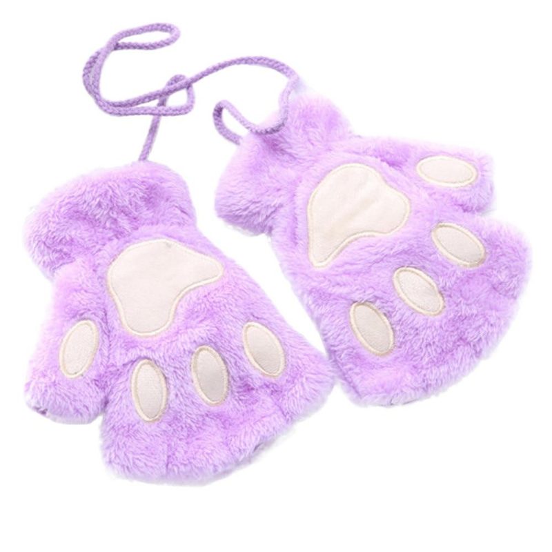 Adorables Mitaines En Peluche Avec Griffes De Chat