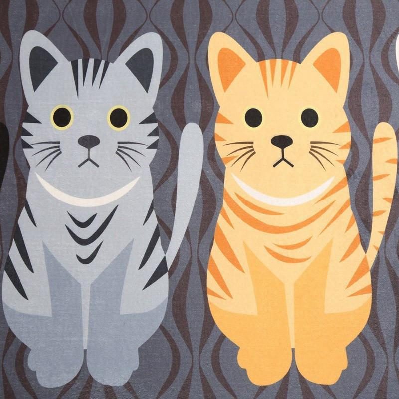 Adorables Tapis À Imprimé Chat Avec Tapete Antidérapante