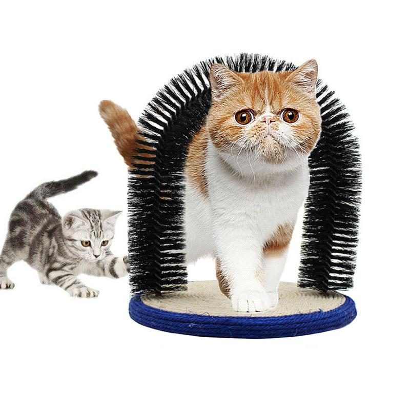 Arch Cat Massage Pet Auto Brooming Avec Sisal Round Base Scratcher Cat Toy