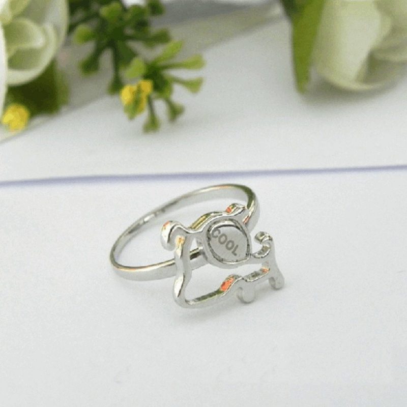 Bague Chien Unique 18k Gp