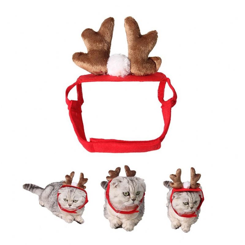 Bandeau De Noël Pour Animaux De Compagnie En Bois De Cerf