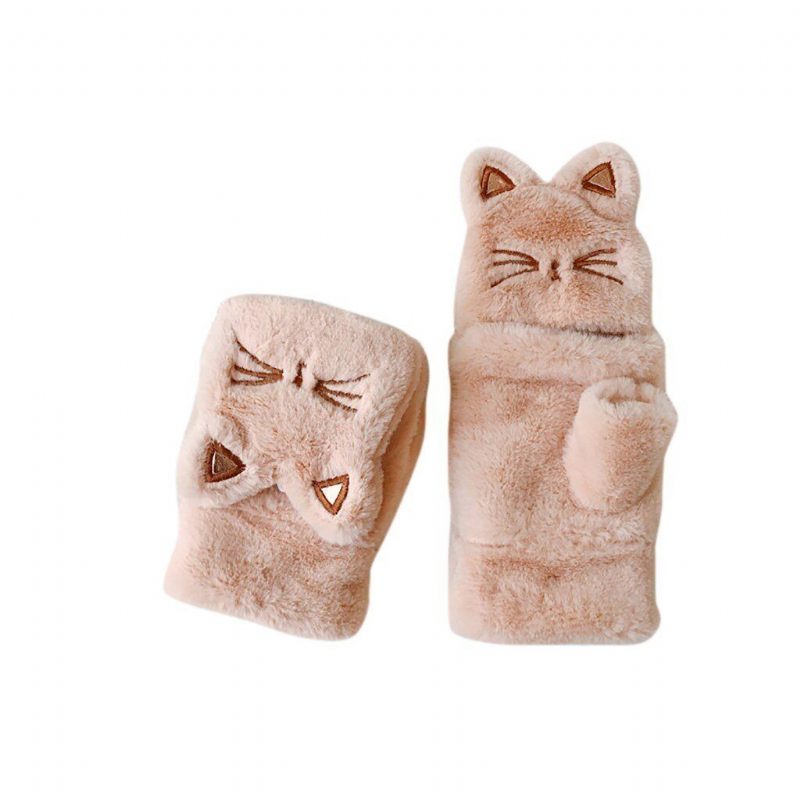 Beaux Gants En Peluche Chat