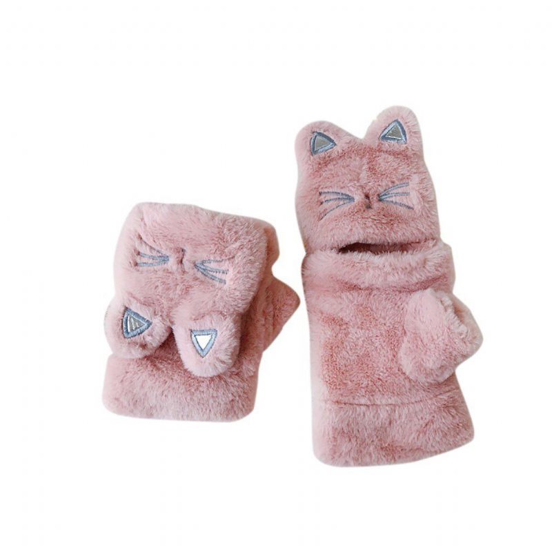 Beaux Gants En Peluche Chat