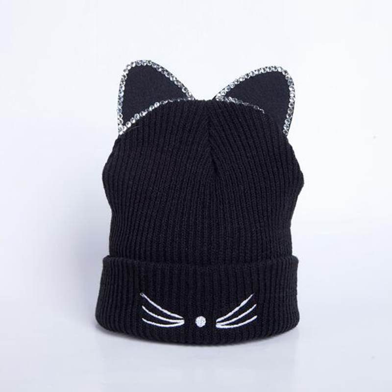 Bonnet Oreille De Chat Strass