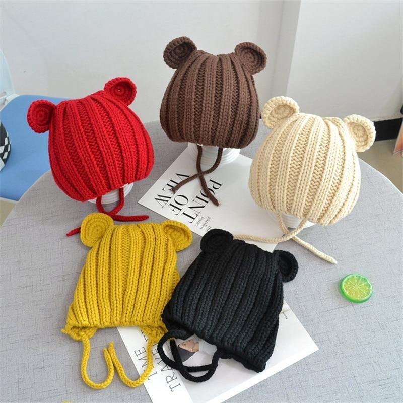 Bonnet Tricoté Pour Enfants Oreilles De Chat