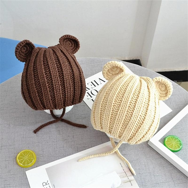 Bonnet Tricoté Pour Enfants Oreilles De Chat