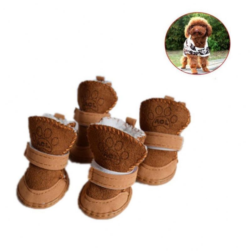 Bottes De Baskets Pour Animaux De Compagnie 4pcs Hiver Neige Chaude Pour Animaux De Compagnie