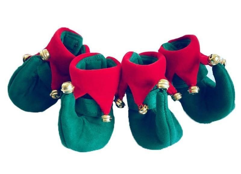 Bottes De Style Cloche De Noël Pour Animaux De Compagnie D'hiver Antidérapantes