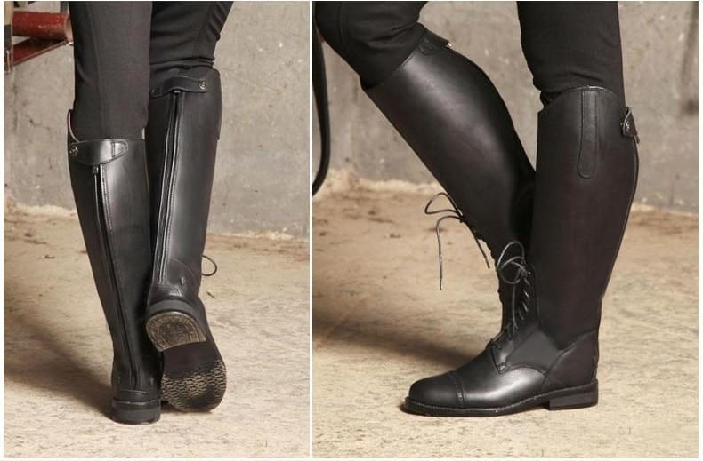 Bottes D'équitation Unisexes Avec Lacet - Tailles Européennes