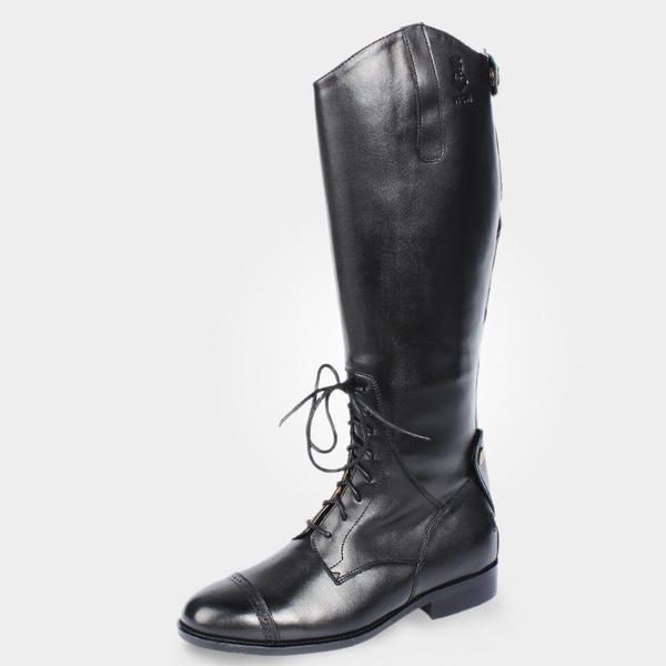 Bottes Équestres En Cuir Style Lacet - Tailles Européennes