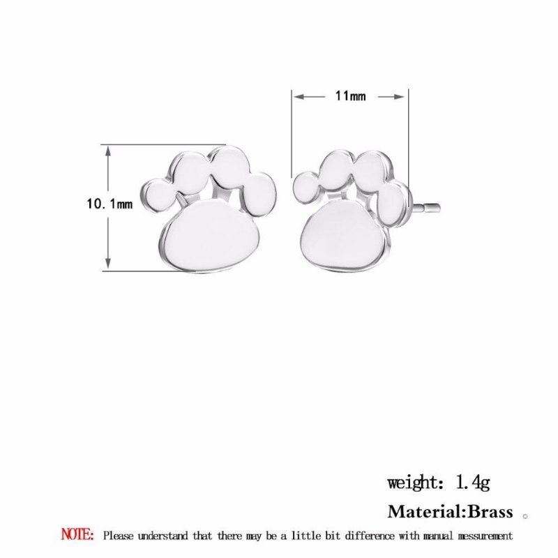 Boucles D'oreilles À Imprimé Patte