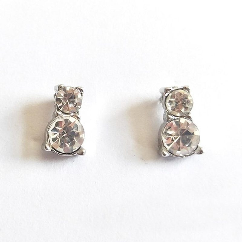 Boucles D'oreilles Chat En Pierre De Cristal