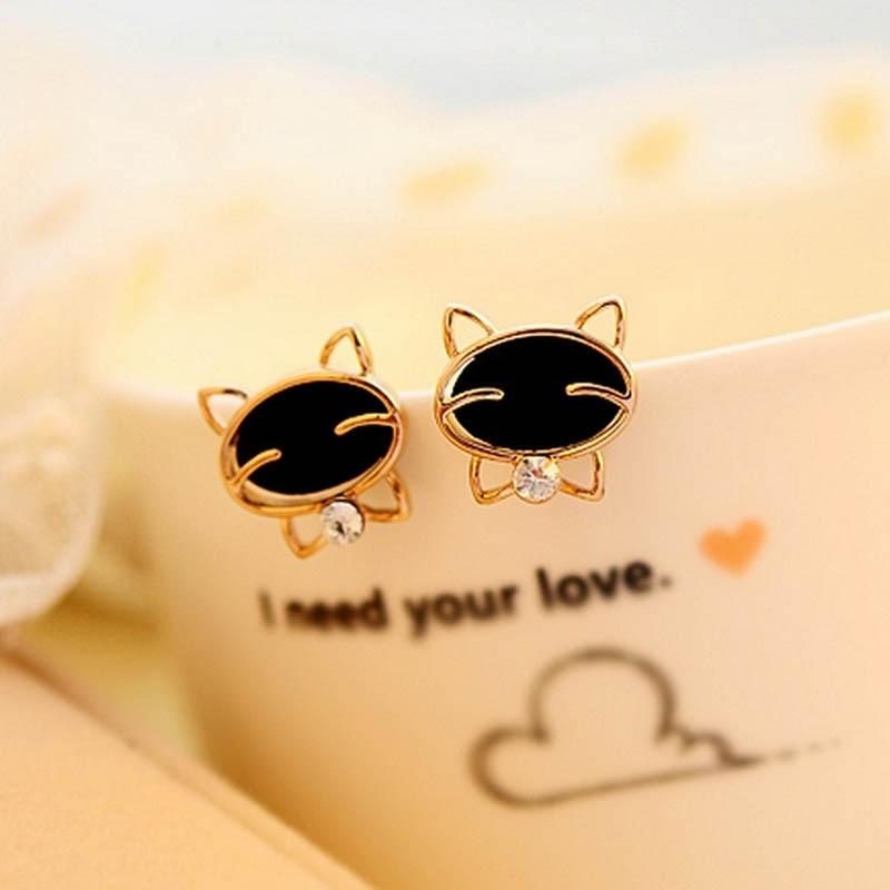 Boucles D'oreilles Chat Souriant