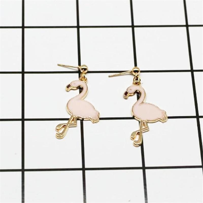 Boucles D'oreilles Design Flamant Rose