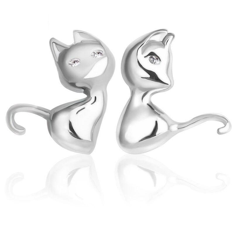 Boucles D'oreilles En Forme De Chat 3d