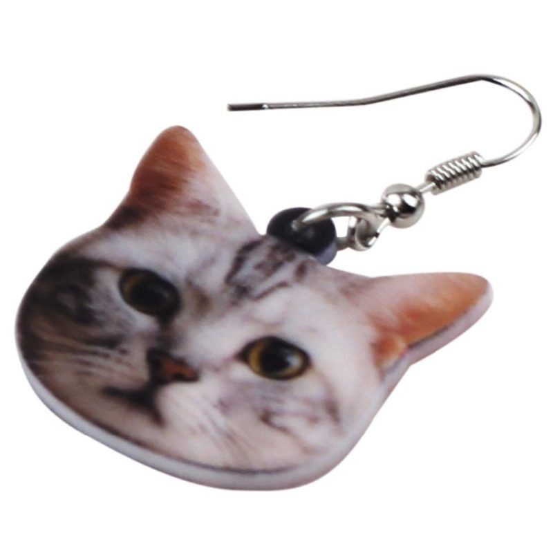 Boucles D'oreilles Mignonnes Visage De Chat