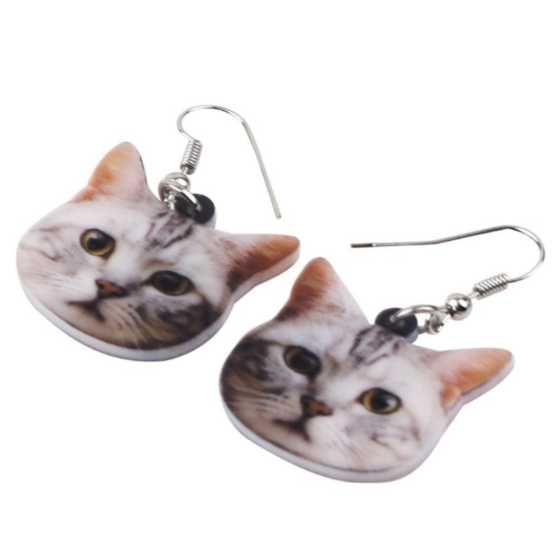 Boucles D'oreilles Mignonnes Visage De Chat