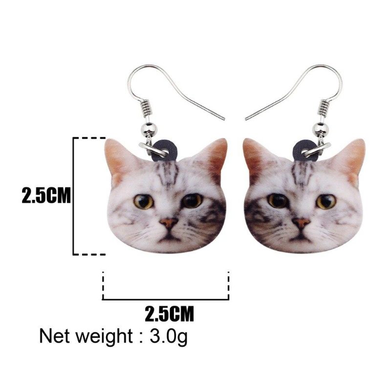 Boucles D'oreilles Mignonnes Visage De Chat