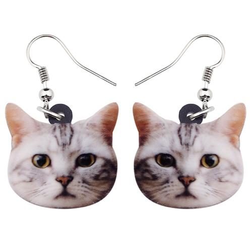 Boucles D'oreilles Mignonnes Visage De Chat