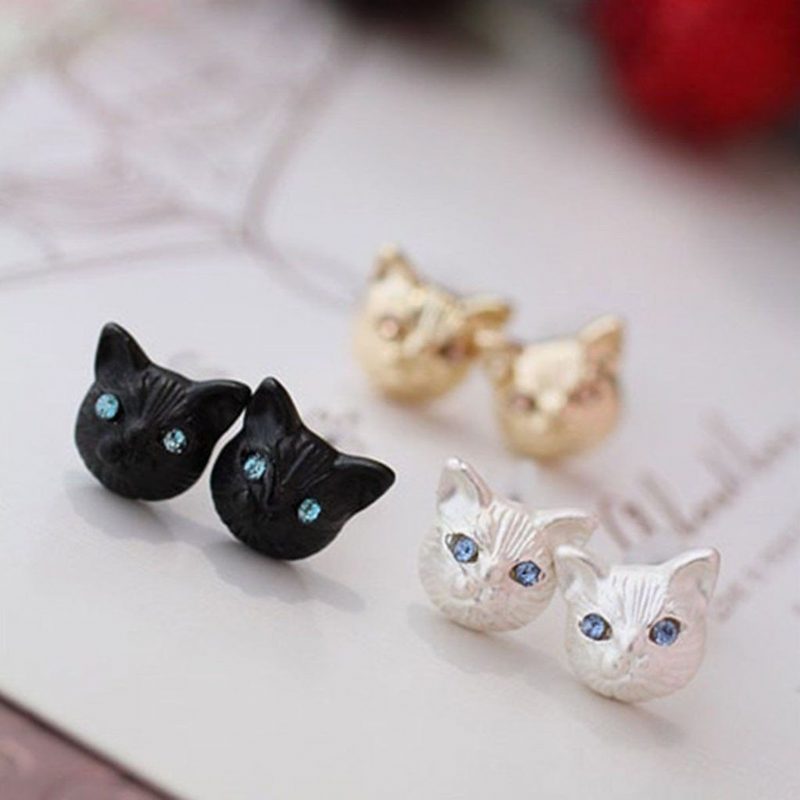 Boucles D'oreilles Mini Tête De Chaton