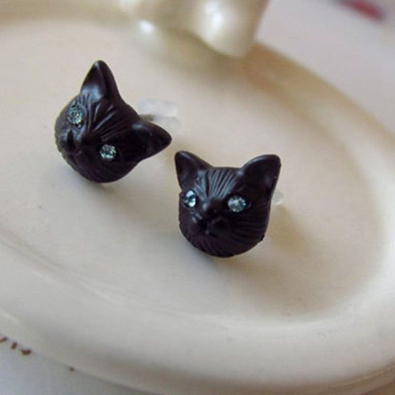 Boucles D'oreilles Mini Tête De Chaton