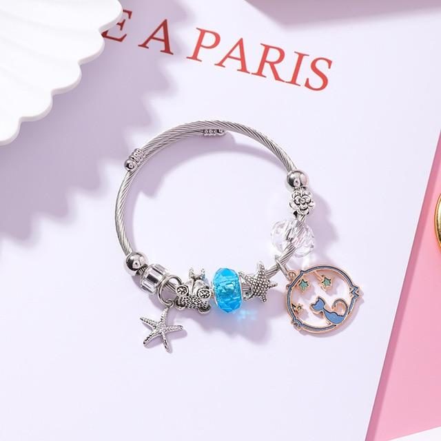 Bracelet À Breloques Pendentif Étoile De Mer Chat