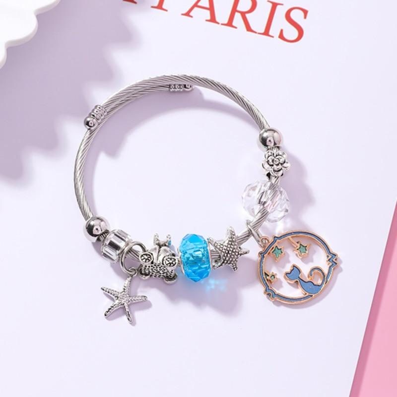 Bracelet À Breloques Pendentif Étoile De Mer Chat