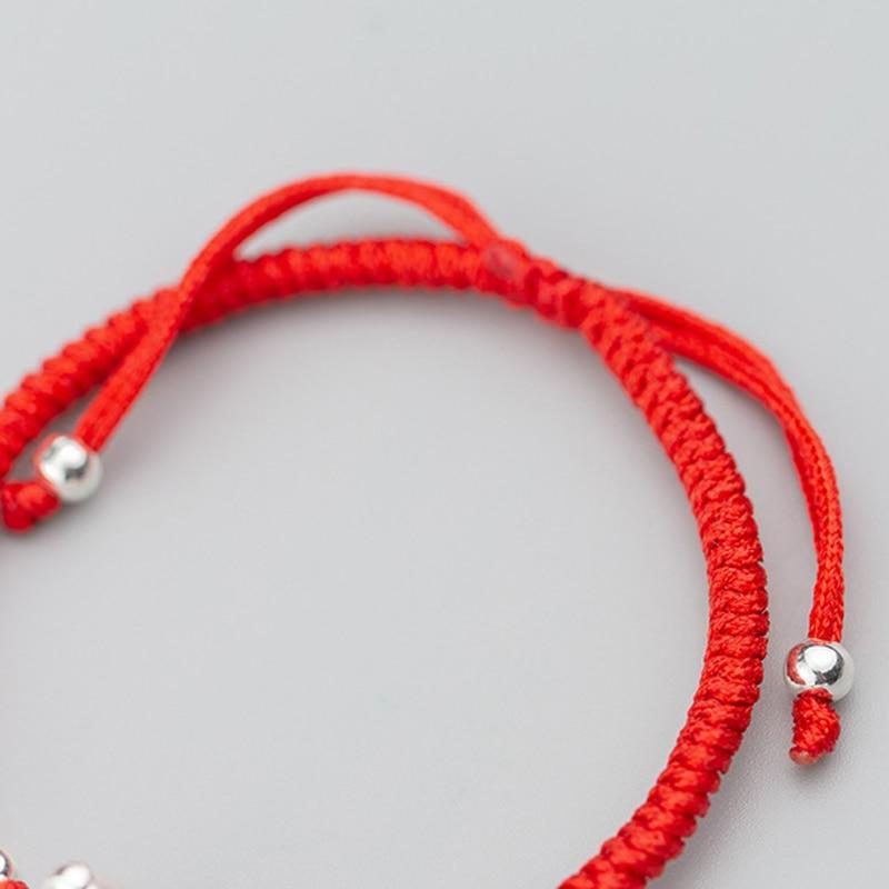 Bracelet De Corde Rouge De Perles De Chat Porte-bonheur