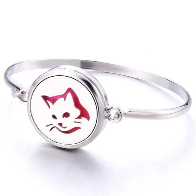 Bracelet Médaillon Diffuseur De Parfum Chat