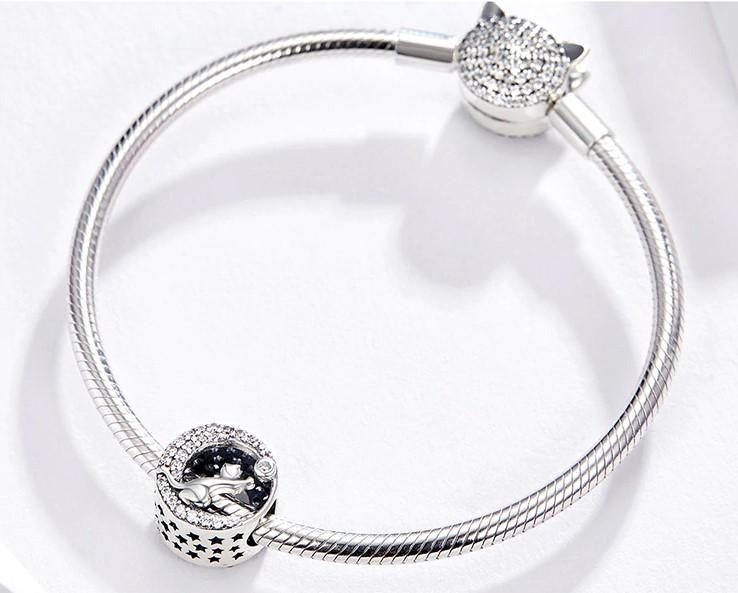 Breloque Bracelet Demi-croissant De Lune