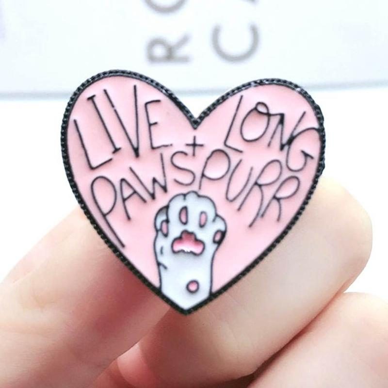 Broche De Griffe De Chat Coeur