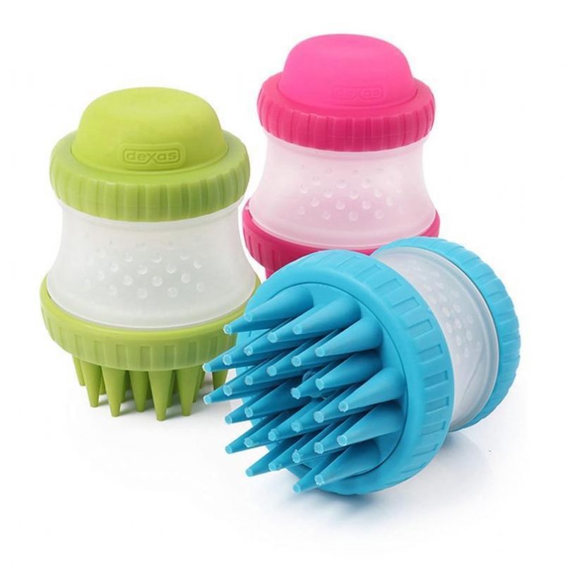 Brosse De Distribution De Savon Pour Animaux De Compagnie En Silicone Multifonction